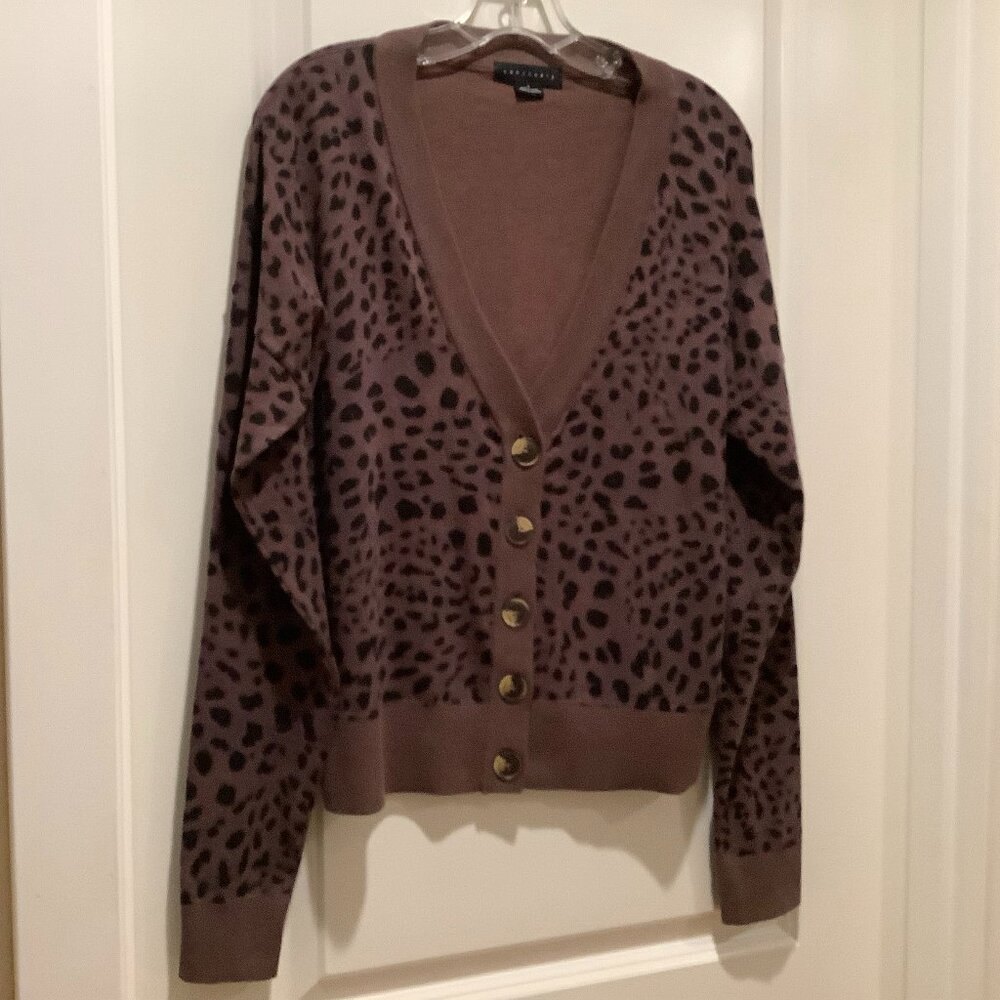 Sanctuary Cardigan, Leopard print, size small